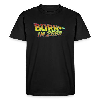 2008 Birthday Born in Back to Future - Men's Premium Organic T-Shirt - black - Front - Nico (187cm)