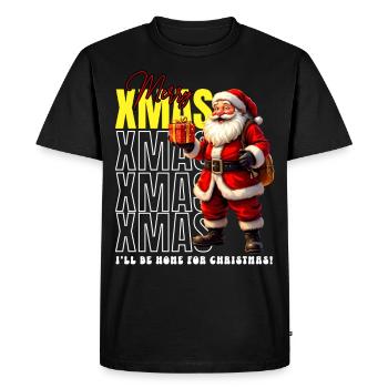 Noël Joyeux Noël Saint-Nicolas - T-shirt Premium bio Homme - noir - Devant - Nico (187cm)