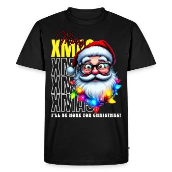 Noël Joyeux Noël Saint-Nicolas - T-shirt Premium bio Homme - noir - Devant - Nico (187cm)