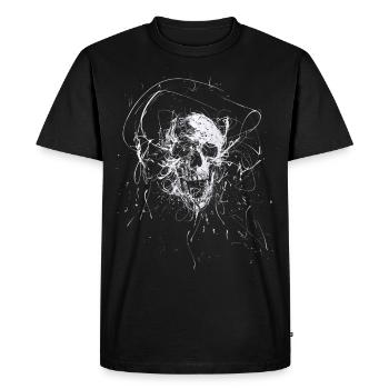 Gribouillage Skull Chaos - T-shirt Premium bio Homme - noir - Devant - Nico (187cm)