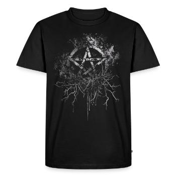 Pentagramme Black Metal - T-shirt Premium bio Homme - noir - Devant - Nico (187cm)