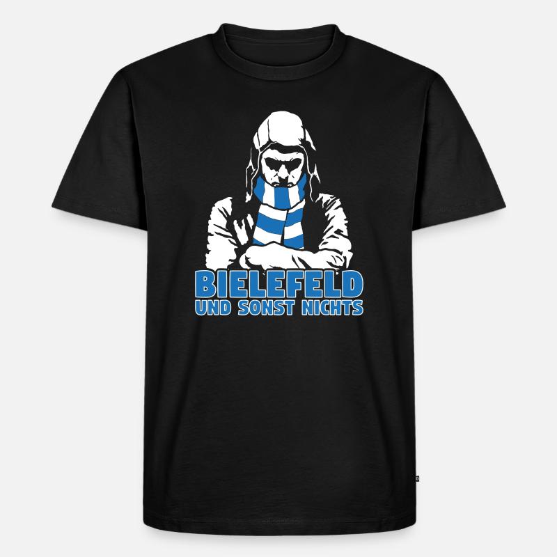 Bielefeld und sonst nichts - Männer Premium Bio T-Shirt - Schwarz