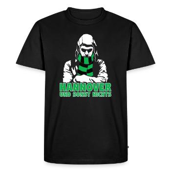 Hannover und sonst nichts - Männer Premium Bio T-Shirt - Schwarz - Vorne - Nico (187cm)