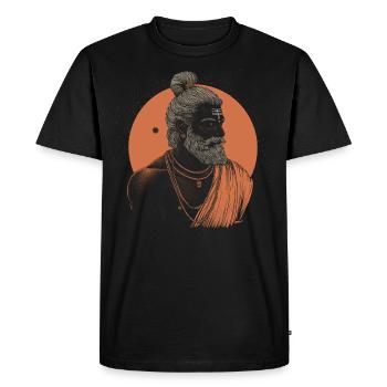 Orange Yogi - T-shirt Premium bio Homme - noir - Devant - Nico (187cm)