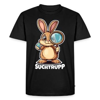 Fête de recherche de Pâques Chasse aux œufs de lapin de Pâques - T-shirt Premium bio Homme - noir - Devant - Nico (187cm)