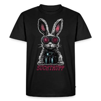 Easter Search Party Cool Easter Bunny - Men's Premium Organic T-Shirt - black - Front - Nico (187cm)