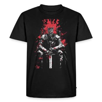 Roi des morts-vivants à l’épée – Art Dark Fantasy - T-shirt Premium bio Homme - noir - Devant - Nico (187cm)