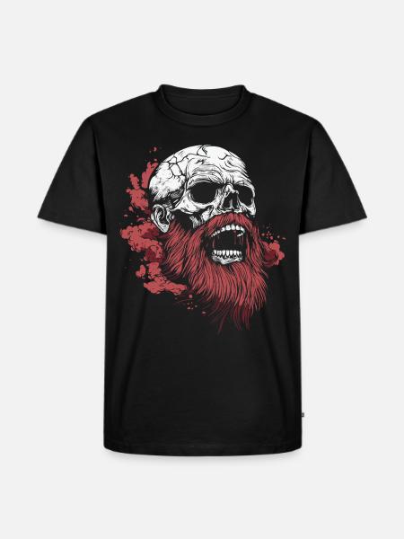 Bearded Skull – Viking Rage Art - Men's Premium Organic T-Shirt - black
