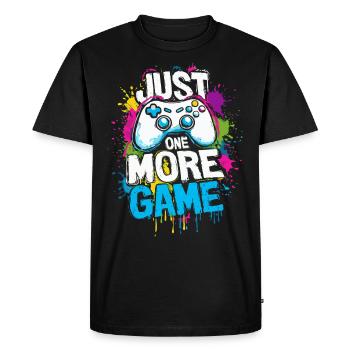 Juste un jeu de plus - Gamer Saying with Controller - T-shirt Premium bio Homme - noir - Devant - Nico (187cm)