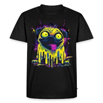 Carlin psychédélique trippant Style de graffiti coloré - T-shirt Premium bio Homme - noir - Devant - Nico (187cm)