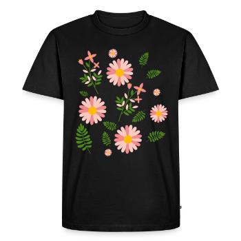 Floral Floral T-Shirt - T-shirt Premium bio Homme - noir - Devant - Nico (187cm)