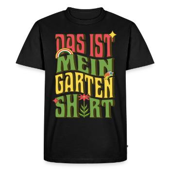 C’est ma chemise de jardin – Chemise de jardinier drôle - T-shirt Premium bio Homme - noir - Devant - Nico (187cm)