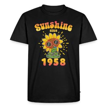 1958 Anniversaire Soleil depuis - T-shirt Premium bio Homme - noir - Devant - Nico (187cm)