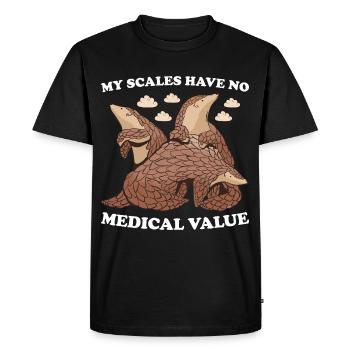 Mes écailles Havo No Medical Value Pangolin - T-shirt Premium bio Homme - noir - Devant - Nico (187cm)