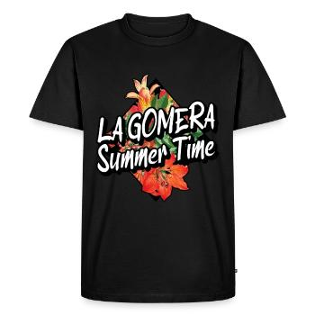 La Gomera Sommer Sonne Strand Meer Palmen - Männer Premium Bio T-Shirt - Schwarz - Vorne - Nico (187cm)