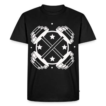 Musculation - Haltérophilie Fitness Workout Gym - T-shirt Premium bio Homme - noir - Devant - Nico (187cm)