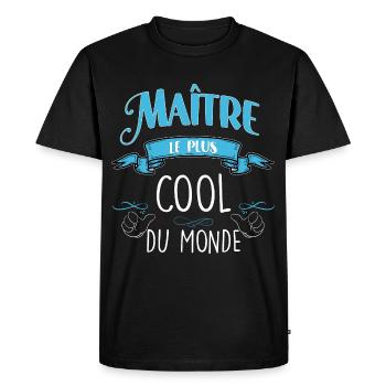 Maitre d'école cadeau pour le meilleur instituteur - T-shirt Premium bio Homme - noir - Devant - Nico (187cm)