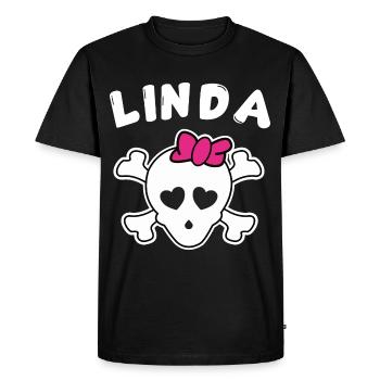 Pirate Linda Design pour les filles et les femmes - T-shirt Premium bio Homme - noir - Devant - Nico (187cm)