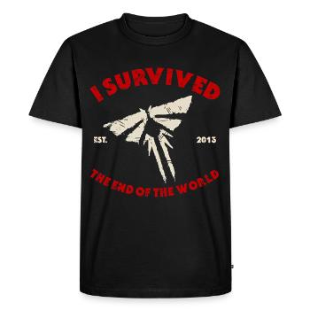 23F 0255 bk - T-shirt Premium bio Homme - noir - Devant - Nico (187cm)