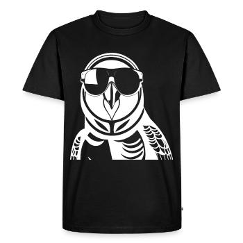 Funny Bird Wearing Sunglasses Cool Bourke's Parak - Men's Premium Organic T-Shirt - black - Front - Nico (187cm)