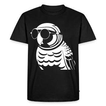 Funny Bird Wearing Sunglasses Cool Bourke's Parak - Men's Premium Organic T-Shirt - black - Front - Nico (187cm)