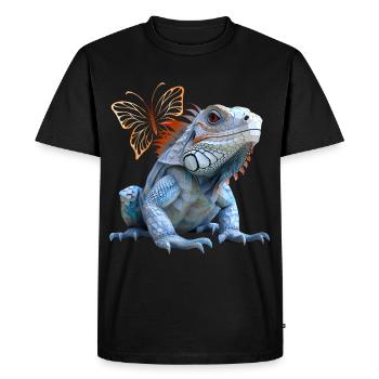 Iguana - Men's Premium Organic T-Shirt - black - Front - Nico (187cm)