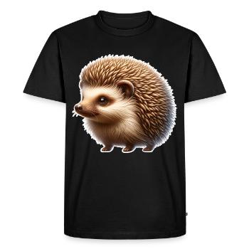 Hérisson - T-shirt Premium bio Homme - noir - Devant - Nico (187cm)