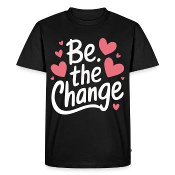Altruisme Don désintéressé Donner d’école - T-shirt Premium bio Homme - noir - Devant - Nico (187cm)