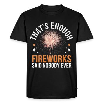 Pyrotechnie Feux d’artifice Pyrotechnie - T-shirt Premium bio Homme - noir - Devant - Nico (187cm)