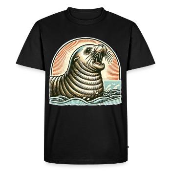 IMG 4052 (en anglais) - T-shirt Premium bio Homme - noir - Devant - Nico (187cm)