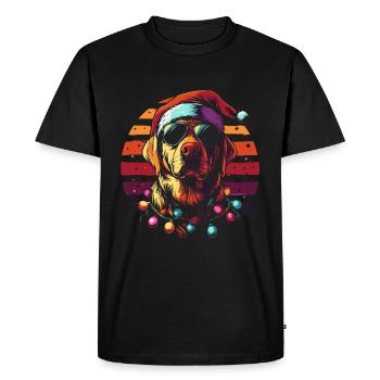 Noël au Labrador - T-shirt Premium bio Homme - noir - Devant - Nico (187cm)