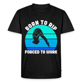 Diving diving board - Men's Premium Organic T-Shirt - black - Front - Nico (187cm)