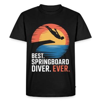 Diving diving board - Men's Premium Organic T-Shirt - black - Front - Nico (187cm)