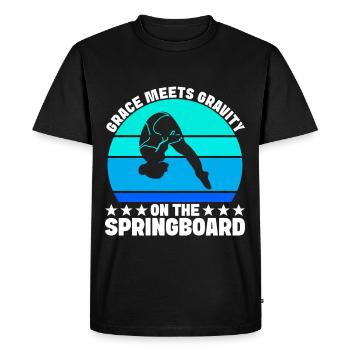 Diving diving board - Men's Premium Organic T-Shirt - black - Front - Nico (187cm)