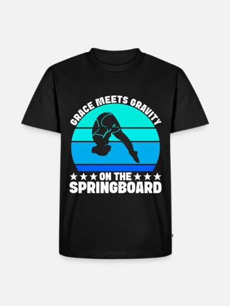 Diving diving board - Men's Premium Organic T-Shirt - black