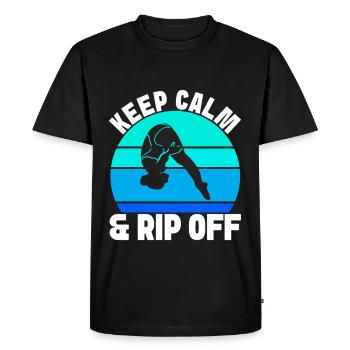 Diving diving board - Men's Premium Organic T-Shirt - black - Front - Nico (187cm)
