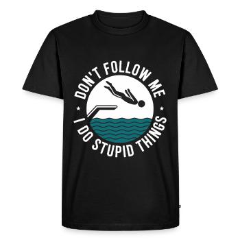 Diving diving board - Men's Premium Organic T-Shirt - black - Front - Nico (187cm)