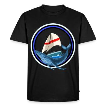 Marine Mammal Fish Whale Fish Yacht Boat Maritime - Men's Premium Organic T-Shirt - black - Front - Nico (187cm)