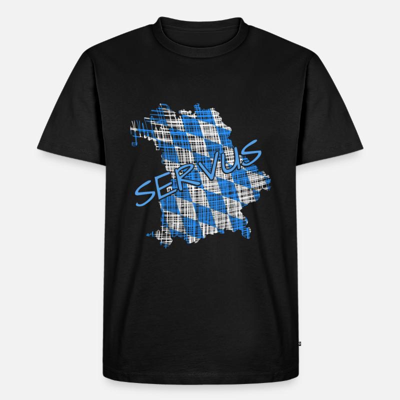 Servus Bayern - Männer Premium Bio T-Shirt - Schwarz