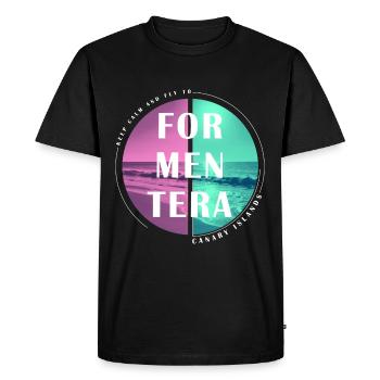 Formentera Summer Sun Beach Sea Palms Party - T-shirt Premium bio Homme - noir - Devant - Nico (187cm)