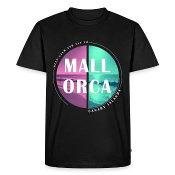 Majorque Summer Sun Beach Sea Palms Party - T-shirt Premium bio Homme - noir - Devant - Nico (187cm)