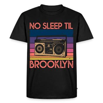 No Sleep Til Brooklyn - Men's Premium Organic T-Shirt - black - Front - Nico (187cm)