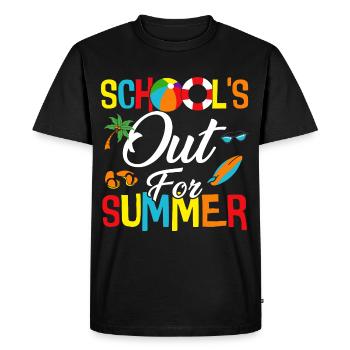 Schools Out For Summer - Men's Premium Organic T-Shirt - black - Front - Nico (187cm)