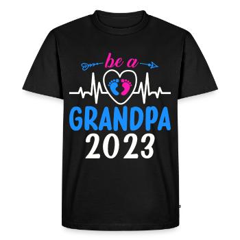Futur grand-père 2023, 2023 Je serai grand-père, 2023 grand-père - T-shirt Premium bio Homme - noir - Devant - Nico (187cm)