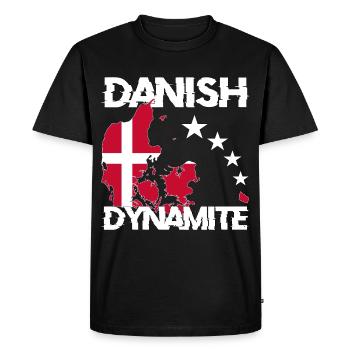 Danemark drapeau danois cadeau de dynamite - T-shirt Premium bio Homme - noir - Devant - Nico (187cm)