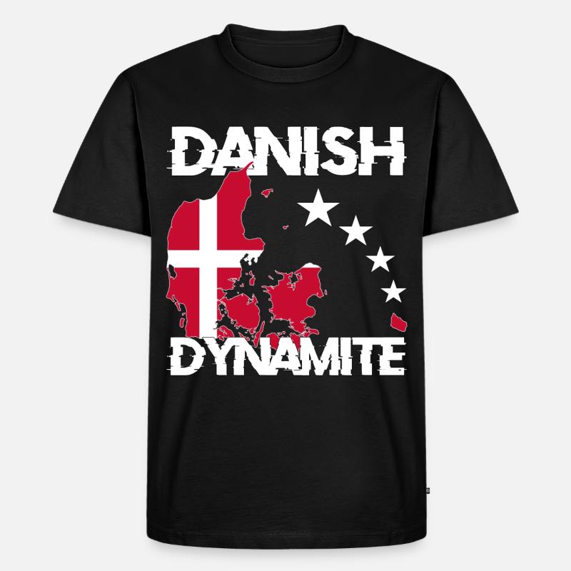Dänemark Flagge danish dynamite Geschenk - Männer Premium Bio T-Shirt - Schwarz