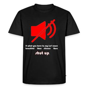 Silence - T-shirt Premium bio Homme - noir - Devant - Nico (187cm)