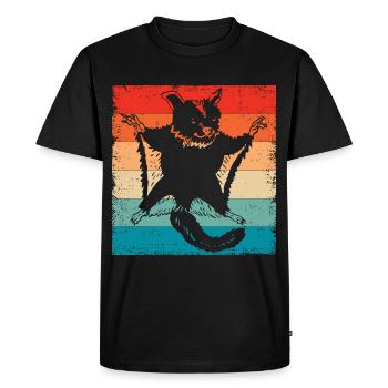 Retro Vintage Sugar Glider Owner Sugar Gliders - Men's Premium Organic T-Shirt - black - Front - Nico (187cm)