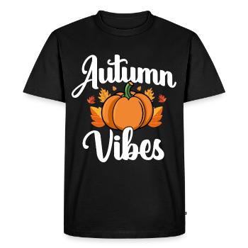Autumn - Men's Premium Organic T-Shirt - black - Front - Nico (187cm)