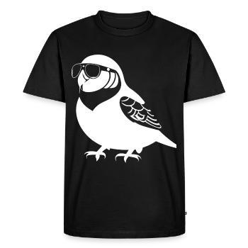 Funny Bird Wearing Sunglasses Cool Bourke's Parak - Men's Premium Organic T-Shirt - black - Front - Nico (187cm)